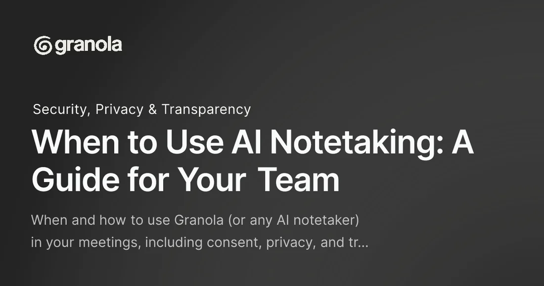 Visual for this record: Granola's notice is a watermark, because there's no bot to see